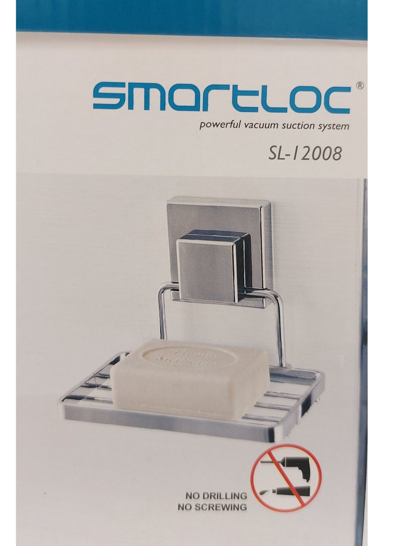 SMARTLOC Vaccum Suction Soap Holder Silver - Image 1
