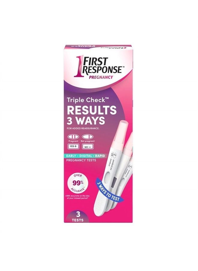 FIRST RESPONSE اختبار الحمل ثلاثي الفحص 3 حبة - Image 1