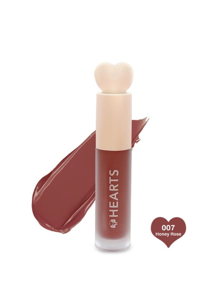 Hearts Liquid Matte Lipstick – Honey Rose 007