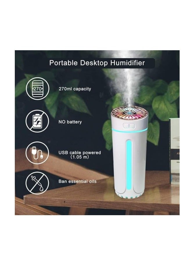 قام مرطب السيارة ومعطر الهواء العطري - رذاذ بارد فائق الهدوء، يعمل بمنفذ USB، إيقاف تلقائي، ضوء ليلي، وضعان للرش للاستخدام في المنزل والمكتب والسيارة - Image 1