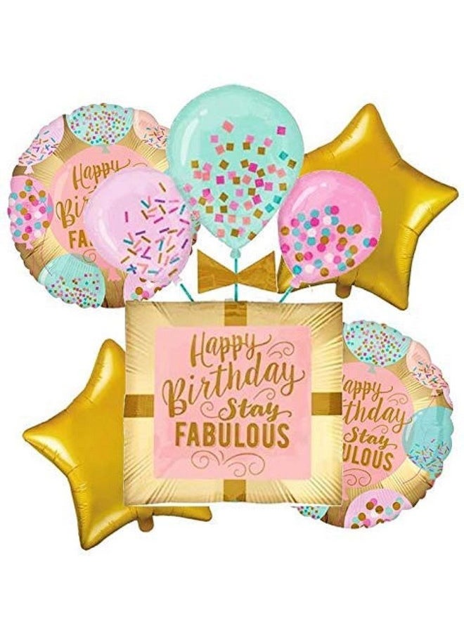 توي إكس إي - مجموعة بالونات TOYXE Stay Fabulous Foil من 5 قطع (ألوان متعددة) - Image 1