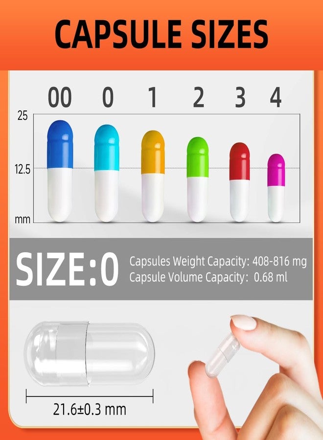 CAPSLogist Pill Capsules Empty Size 0, 100 Count Empty Gelatin Capsules for DIY Capsule Filling - Fillable Pill Gel Caps, DIY Your Own Supplements, Blue/White - Image 4