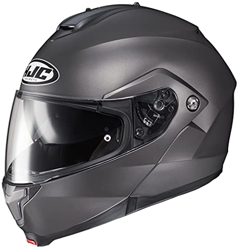 HJC C91 Men's Street Motorcycle Helmet - Semi-Flat Titanium / 4X-Large - Image 1