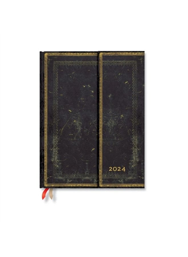 Arabica Old Leather Collection Ultra Verso 12 month Dayplanner 2024 - Hardback