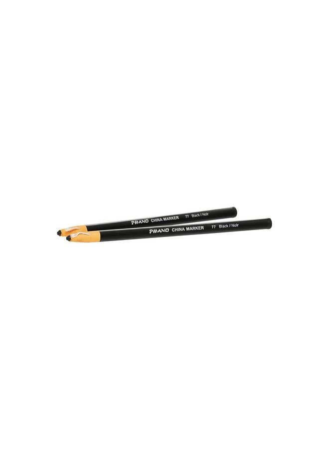 Dixon Industrial Phano Peeloff China Markers Pencils Black 2Pack (30771) - Image 2