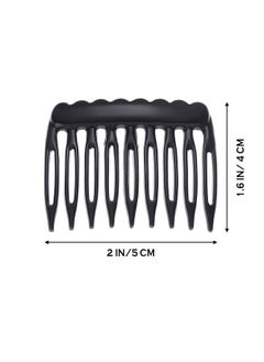 eBoot 24 Pieces Small Hair Side Combs Plastic French Teeth Hair Combs for Women Hair Clip Combs Bridal Wedding Veil Comb for Fine Hair, Black and Clear  - Image 2