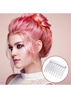eBoot 24 Pieces Small Hair Side Combs Plastic French Teeth Hair Combs for Women Hair Clip Combs Bridal Wedding Veil Comb for Fine Hair, Black and Clear  - Image 4