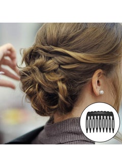 eBoot 24 Pieces Small Hair Side Combs Plastic French Teeth Hair Combs for Women Hair Clip Combs Bridal Wedding Veil Comb for Fine Hair, Black and Clear  - Image 5