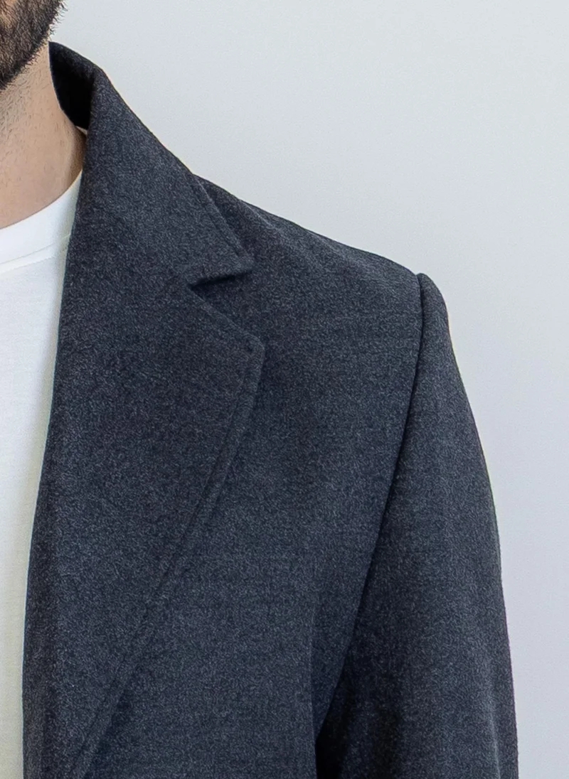 Shapes Dark Grey COMFORT WOOL BLEND COAT for Men | Best Price UAE