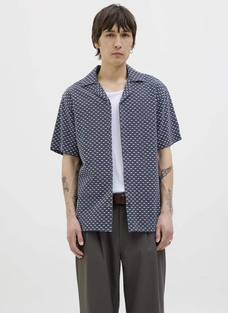 جاك اند جونز Jprbluedison Jacquard Resort Regular Fit  Shirt