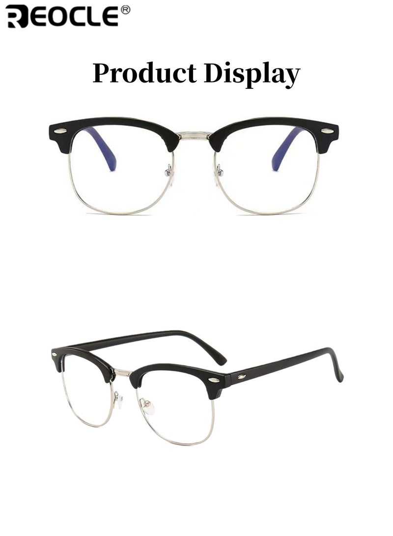 ريوكل نظارات قراءة أزياء للجنسين مع إطار قابلة للطي وعدسات عالية الدقة لحجب الضوء الأزرق، نظارات محمولة مع حقيبة للاستخدام من قبل كبار السن - Image 4