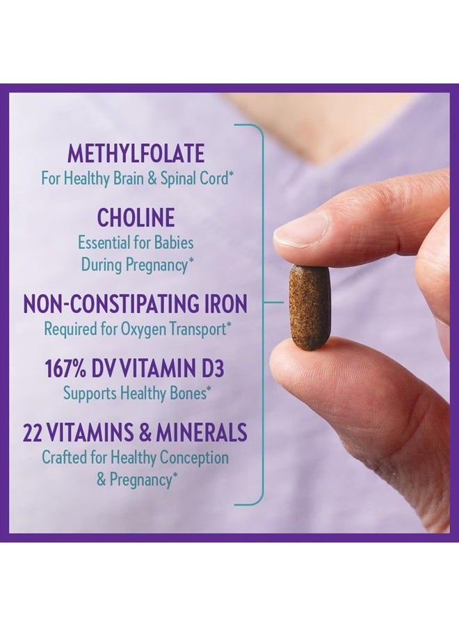 New Chapter Prenatal Vitamins, One Daily Prenatal Multivitamin with Methylfolate + Choline for Healthy Mom & Baby, Gluten Free & Non-GMO, 60 Count - Image 3