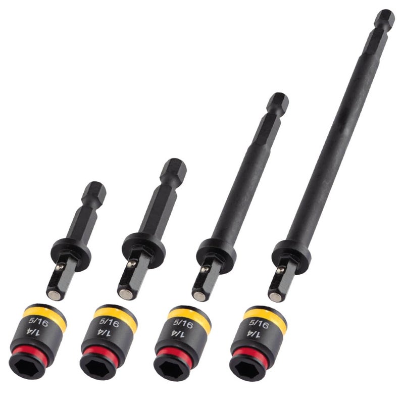 Malco C-RHEX 1/4" & 5/16" SAE 2-5/8in Shaft Length, Cleanable, Reversible, Magnetic Hex Chuck Driver| Bit-Tip & Zip-in Driver Bit | Magnetic Flip Bit Driver, Flip Socket Driver (MSHLC) - Image 2