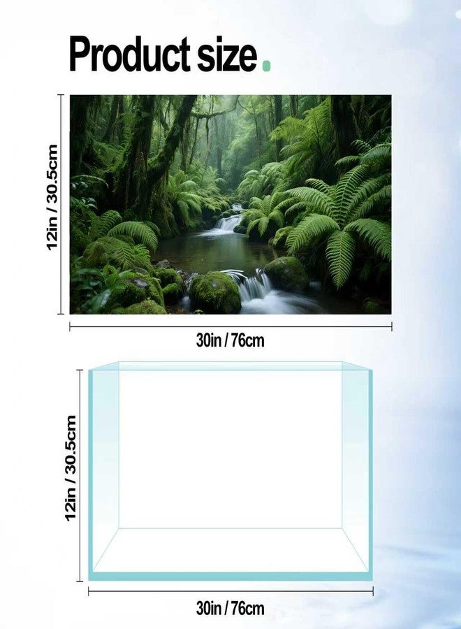 Xereooe 3 Pack Terrarium Background Polyester Reptile Background，Gobi Sunshine Cactus Stone & Green Tree Fern Stream Terrarium (30 inches x 12 inches) - Image 2