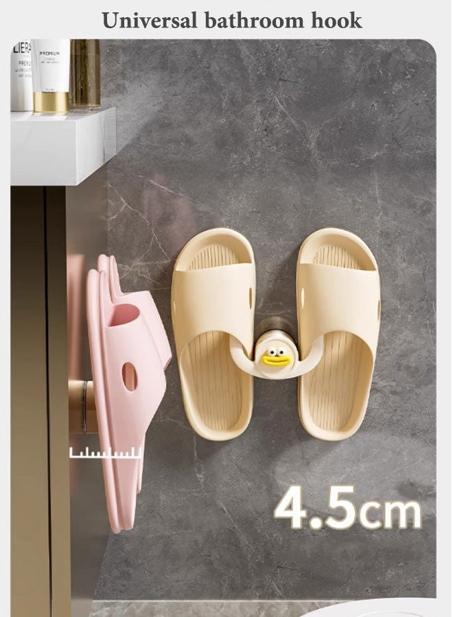 خطاف حمام متعدد الوظائف بدون ثقب، عبوة من 4 خطافات حائط للنعال - Image 2