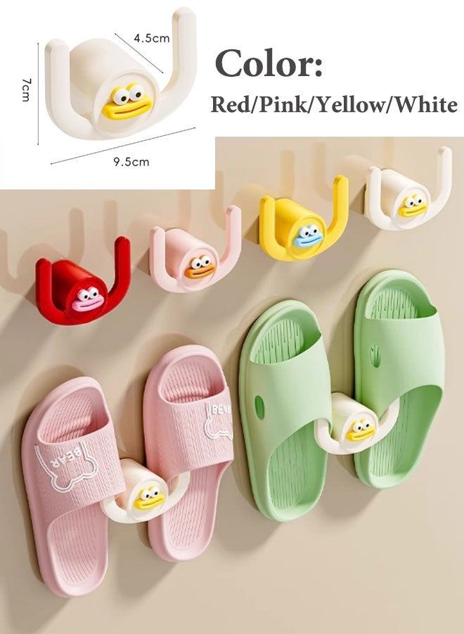 خطاف حمام متعدد الوظائف بدون ثقب، عبوة من 4 خطافات حائط للنعال - Image 5