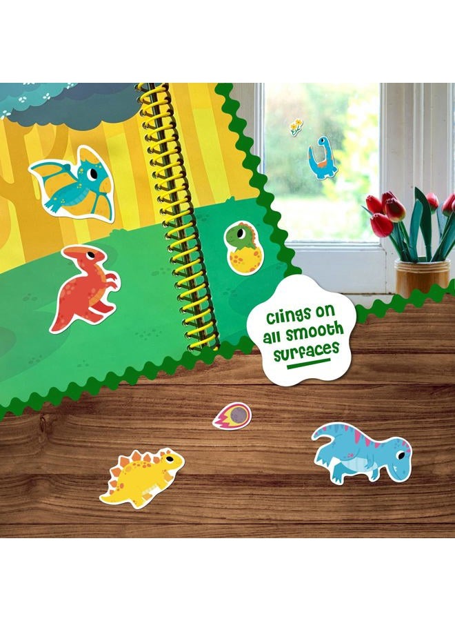 DINO MINI Stick4Ever Jelly Sticker Book - for Kids - Waterproof, Easy to Clean Jelly Stickers - Busy Book for Toddlers with 50 Pcs of Jelly Stickers (Dinosaurs) - Image 2