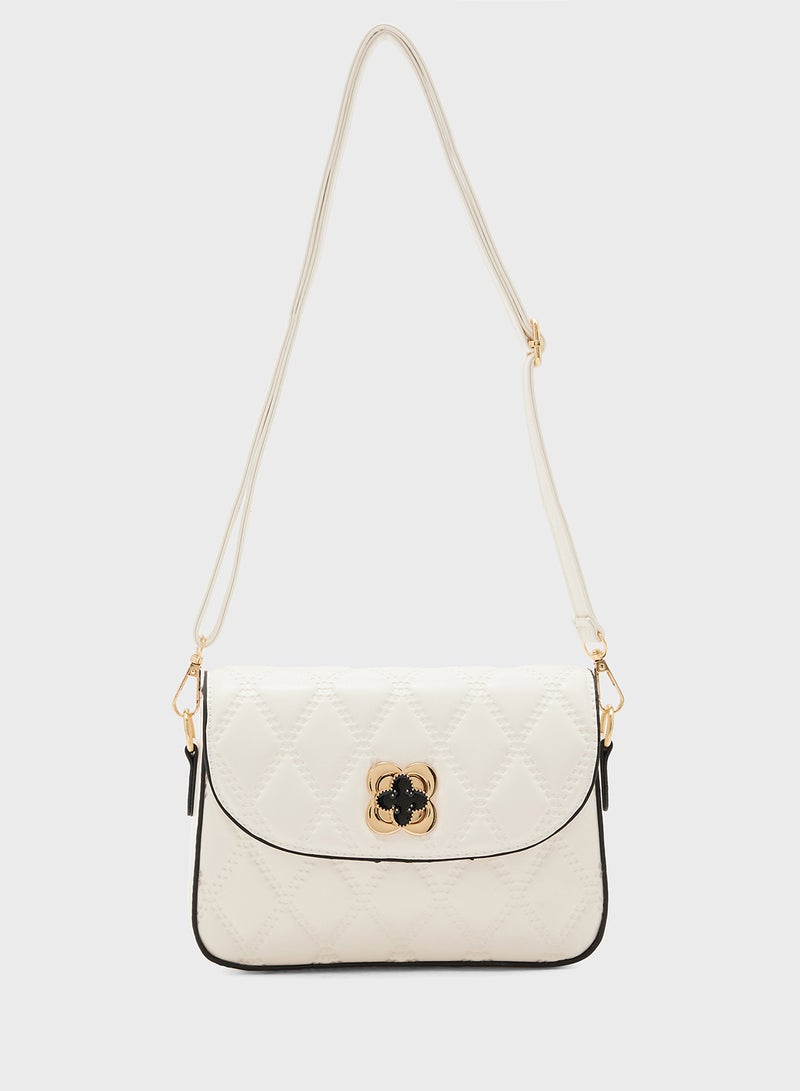 ELLA Ladies Quilted Crossbody Bag - Image 1