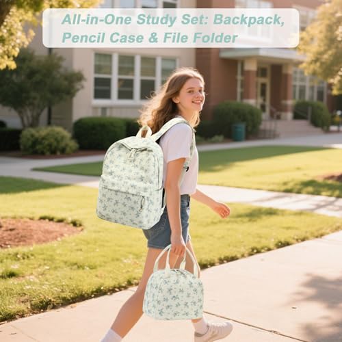 BTOOP School Backpack for Teens Large Corduroy Bookbag Lightweight 15.6 inch Laptop Bag for Girls Women Casual High School College - Image 2