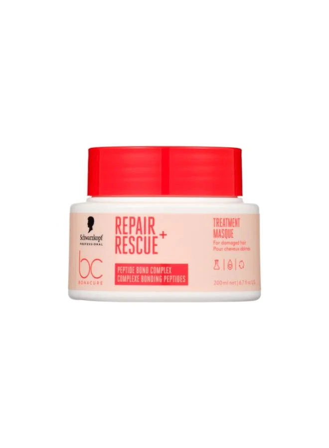 Schwarzkopf Professional Bonacure Repair Rescue Treatment For Damaged Hair - Vegan & Silicone Free - 200ml