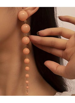 Home Clearance Sale 1pair Faux Pearl Decor Long Drop Earrings  - Image 2