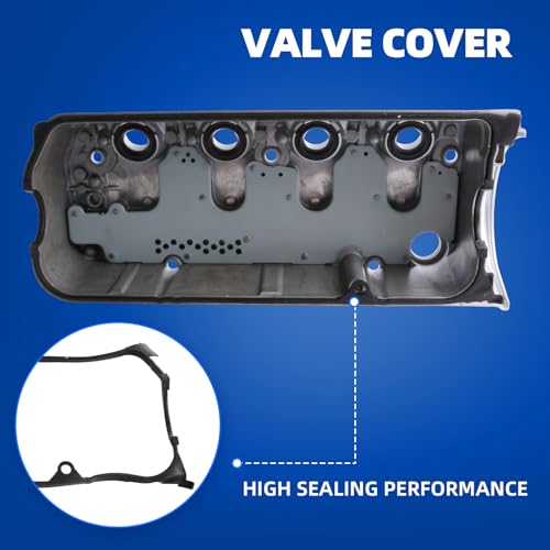 MITZONE Aluminum Valve Cover with Gasket Compatible with Honda Civic 2001 2002 2003 2004 2005 1.7L L4 Replace 12310PLC000 12310PMMA00 - Image 4