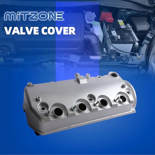 MITZONE Aluminum Valve Cover with Gasket Compatible with Honda Civic 2001 2002 2003 2004 2005 1.7L L4 Replace 12310PLC000 12310PMMA00 - Image 2