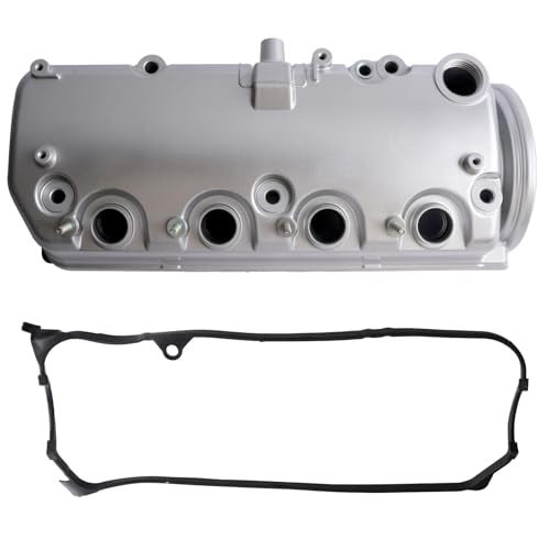 MITZONE Aluminum Valve Cover with Gasket Compatible with Honda Civic 2001 2002 2003 2004 2005 1.7L L4 Replace 12310PLC000 12310PMMA00 - Image 1