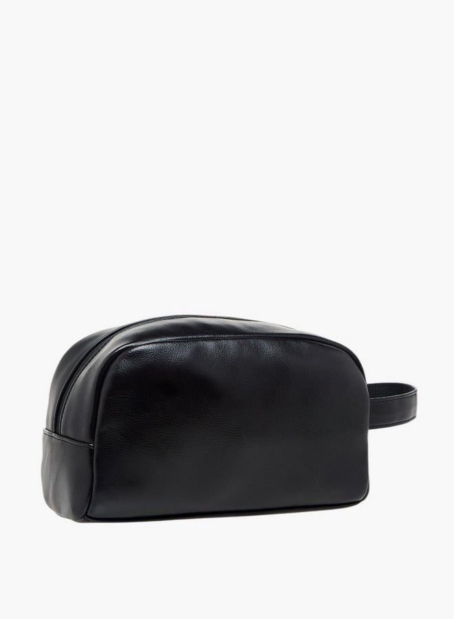 Lee Cooper Logo Print Pouch with Wrist Loop and Zip Closure - Image 2