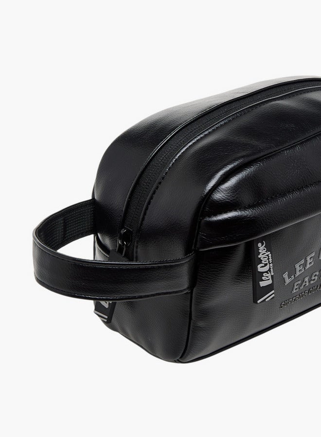Lee Cooper Logo Print Pouch with Wrist Loop and Zip Closure - Image 4