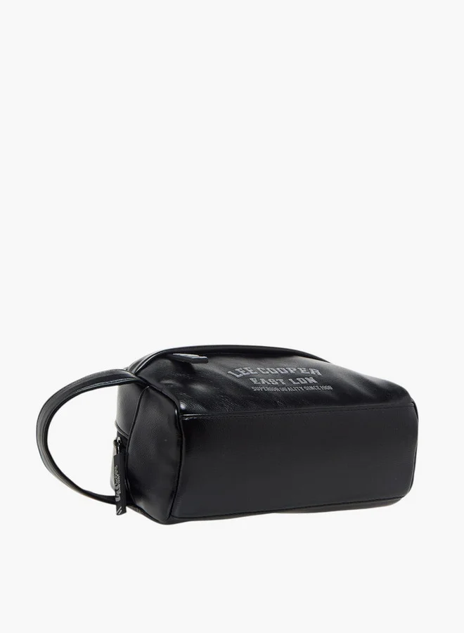 Lee Cooper Logo Print Pouch with Wrist Loop and Zip Closure