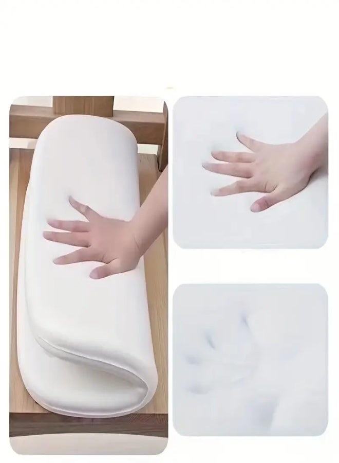 AROAQ Ergonomic Memory Foam Seat Cushion – Slow Rebound, Anti-Collapse Design with Polyester Knit Fabric, Comfortable Chair Accessory for Office, Home & All-Season Seating , Blue - Image 3