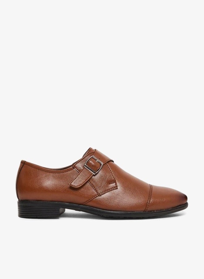 Styli Men Tan Buckle-Detailed Shoes - Image 1