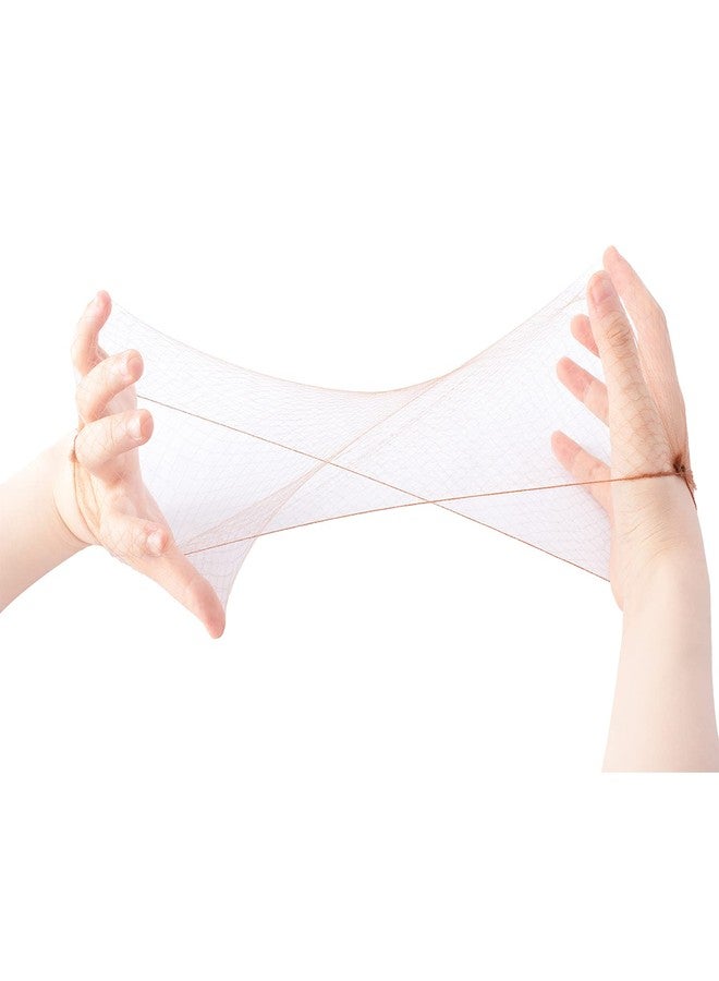 Askuang 10PCS Hair Net 20" Individual Packing Invisible Elastic Edge Mesh Hair Nets for Women Sleeping Ballet Kids Hair Buns Cooking Wig Nets 50cm Light Coffee - Image 1