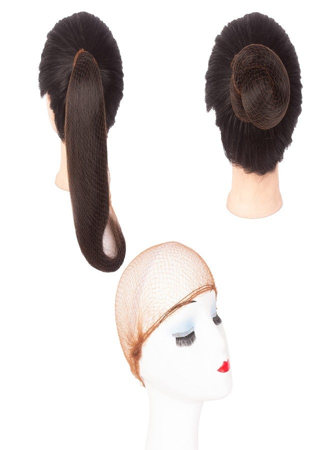 Askuang 10PCS Hair Net 20" Individual Packing Invisible Elastic Edge Mesh Hair Nets for Women Sleeping Ballet Kids Hair Buns Cooking Wig Nets 50cm Light Coffee - Image 3