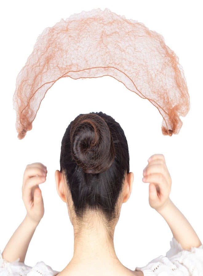 Askuang 10PCS Hair Net 20" Individual Packing Invisible Elastic Edge Mesh Hair Nets for Women Sleeping Ballet Kids Hair Buns Cooking Wig Nets 50cm Light Coffee - Image 2