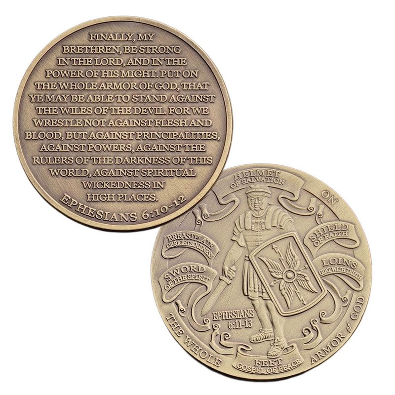 Glamtune Put On The Full Armor of God Challenge Coin Bronze Plated - Image 3
