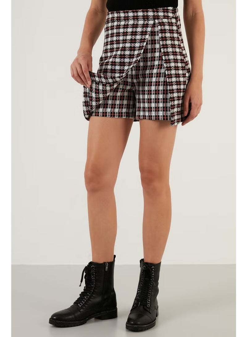 Lela High Waist Zippered Slim Fit Mini Tweed Short Skirt Women's Short Skirt 6057253 - Image 3