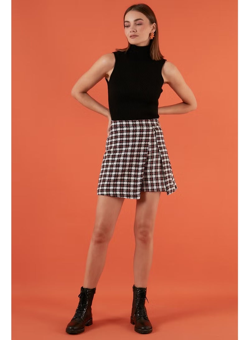 Lela High Waist Zippered Slim Fit Mini Tweed Short Skirt Women's Short Skirt 6057253 - Image 1