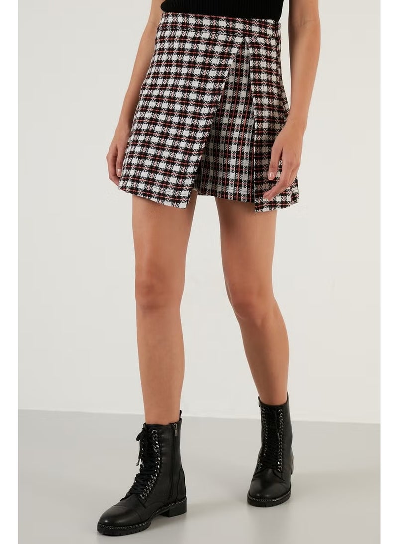 Lela High Waist Zippered Slim Fit Mini Tweed Short Skirt Women's Short Skirt 6057253 - Image 2