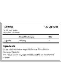 Nutrex Research L -ARGININE 1000 120 CAPS  - Image 2