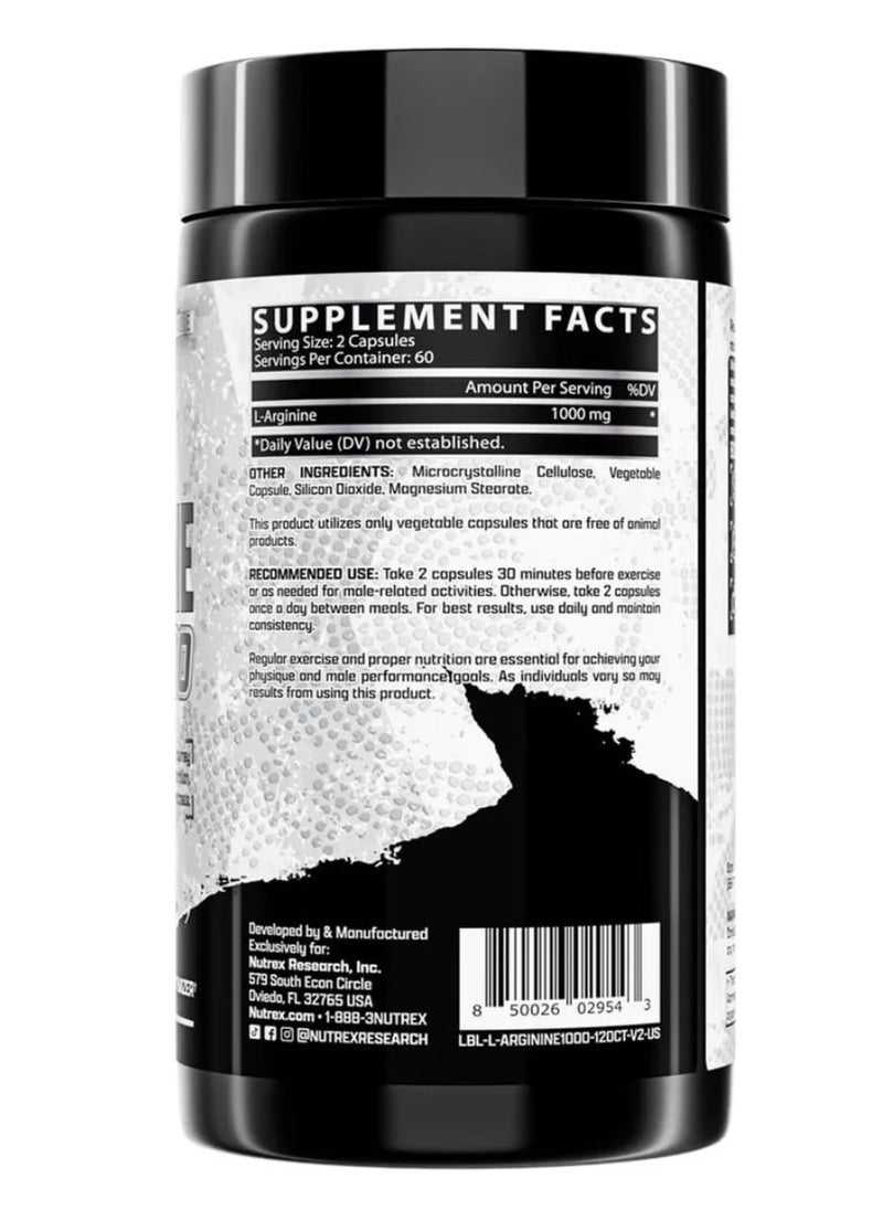 Nutrex Research L -ARGININE 1000 120 CAPS  - Image 3