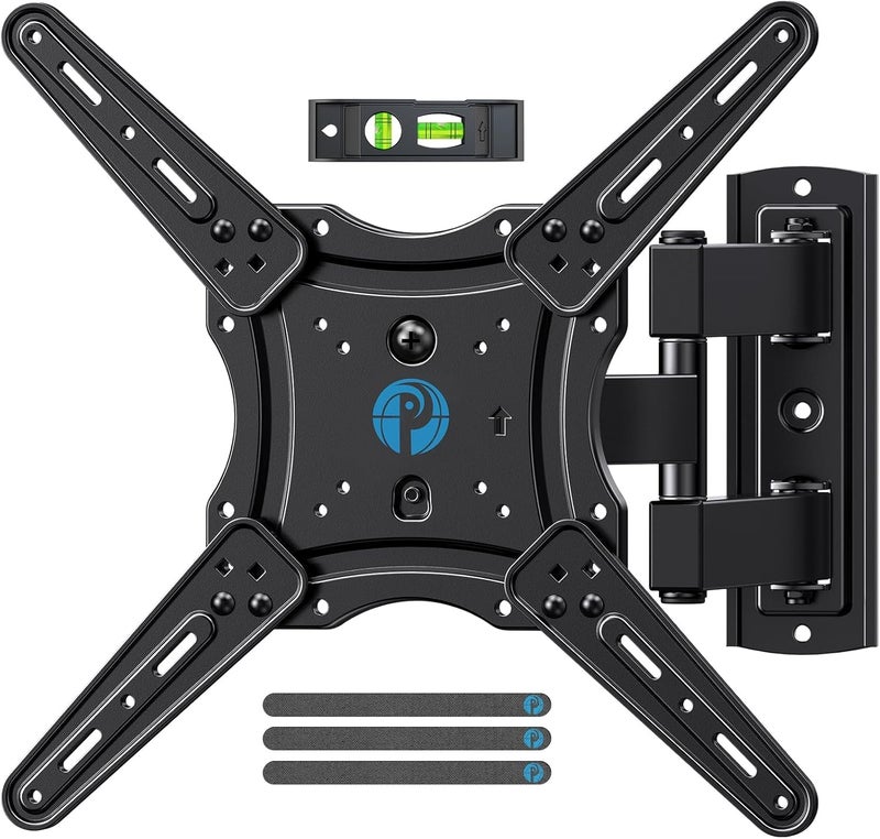 Pipishell Full Motion TV Wall Mount for 26-65 inch Flat or Curved TVs up to 77 lbs, TV Bracket Wall Mount with Articulating Arms, Extension, Tilt, Swivel, Leveling, Max VESA 400x400mm, PIMF7 - Image 1
