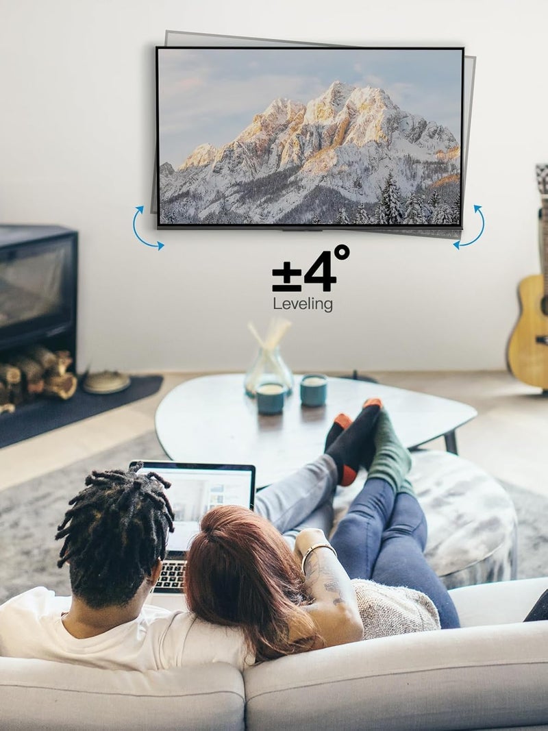 Pipishell Full Motion TV Wall Mount for 26-65 inch Flat or Curved TVs up to 77 lbs, TV Bracket Wall Mount with Articulating Arms, Extension, Tilt, Swivel, Leveling, Max VESA 400x400mm, PIMF7 - Image 5