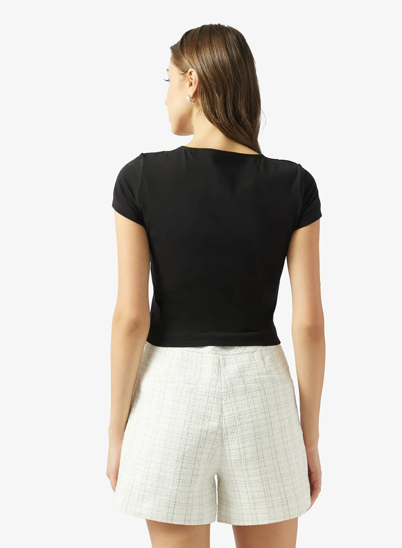 GUESS Crew Neck Knit Top