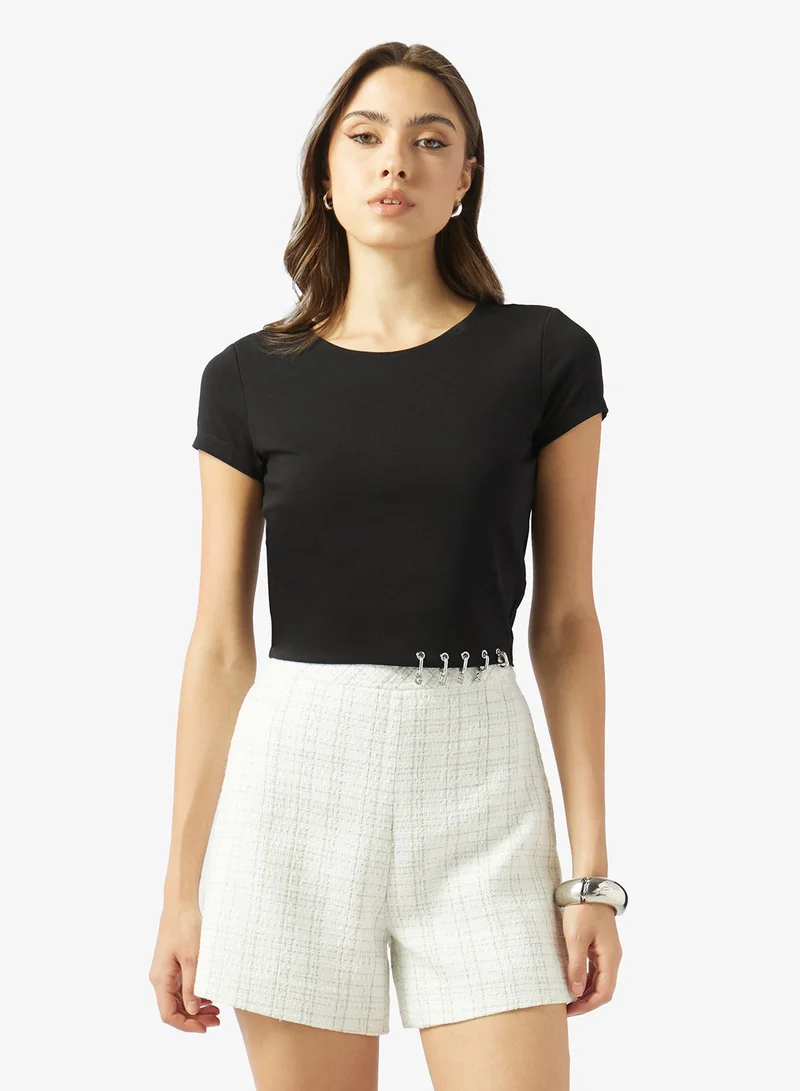 GUESS Crew Neck Knit Top