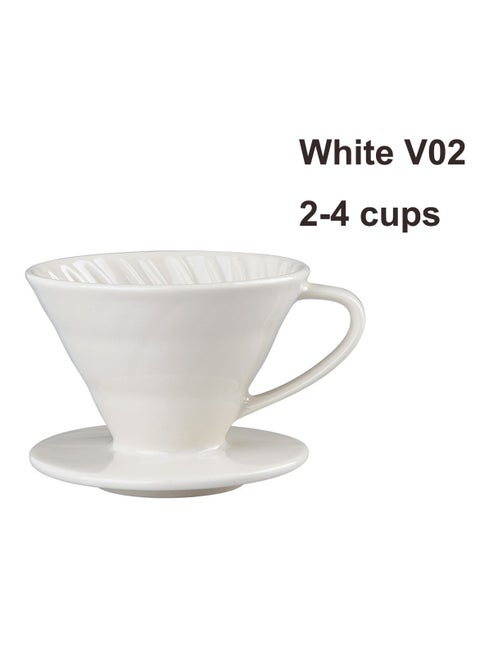 Ceramic Coffee Filter Cup, V-Shaped 60 Coffee Dripper Large Size V02 2-4 Cups