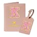COSHAYSOO Initial Passport Cover Luggage Tag Set Letter Passport Holder Airplane Cruise Travel Essentials Vacation Traveling Accessories Personalized Gifts for Women Teen College Girls Pink K - Image 2