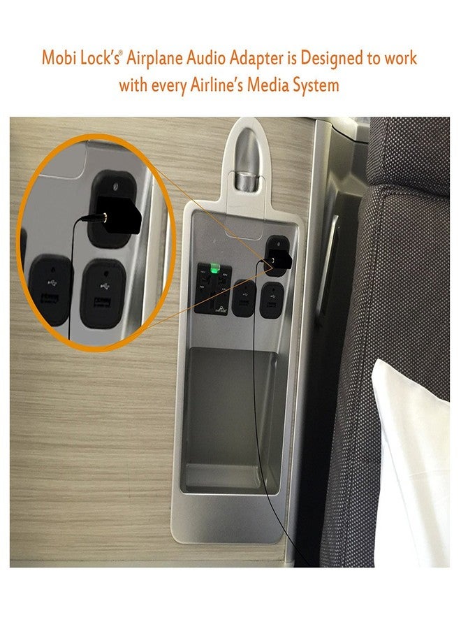 Mobi Lock 2pcs Gold Plated Airplane Flight Headphone Adapters - Use Own Headphones with Plane's In-Flight Entertainment Systems - Great Sound on all Planes - by Mobi Lock - Image 5