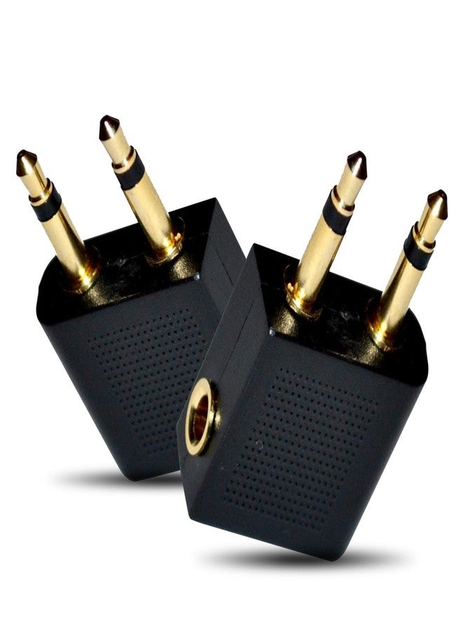 Mobi Lock 2pcs Gold Plated Airplane Flight Headphone Adapters - Use Own Headphones with Plane's In-Flight Entertainment Systems - Great Sound on all Planes - by Mobi Lock - Image 2